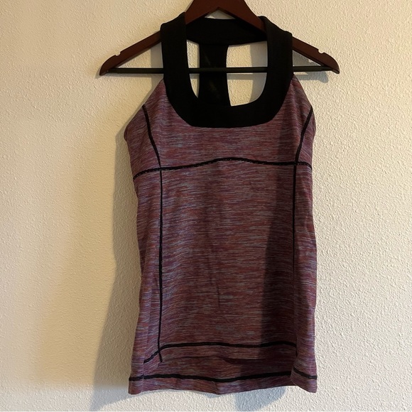 Lululemon Women's Black March Multi Colored Rainbow Stripped Scoop Neck Tank 8 - Picture 5 of 11